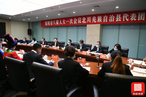 2021年10月27日，羅增斌參加北川代表團(tuán)分團(tuán)討論1  張莉  攝.jpg